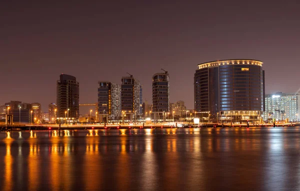 Stycznia 2021 Roku Dubai Zjednoczone Emiraty Arabskie Widok Pięknie Oświetlony — Zdjęcie stockowe