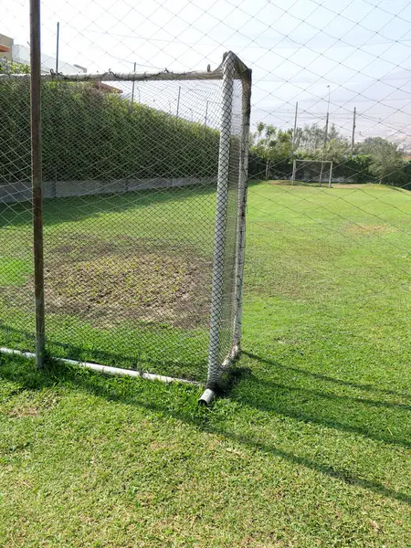 Empty Soccer Field Background View — Stock Photo, Image
