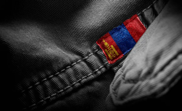 Мбаппе Темной Одежде Виде Флага Монголии — стоковое фото