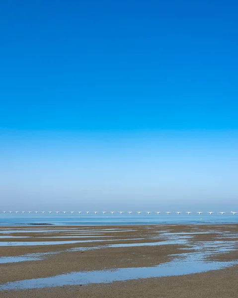 Zeelandbrug Pod Modrou Oblohou Vodní Krajině Zeeland Holandsku — Stock fotografie