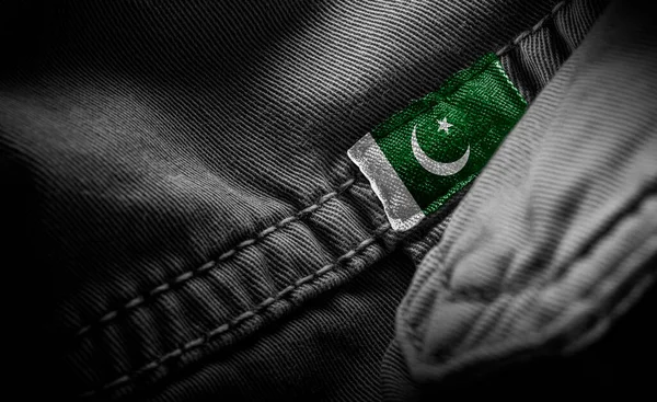 Tag Mörka Kläder Form Flaggan Pakistan — Stockfoto