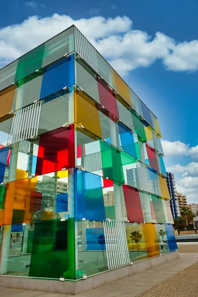 Centro Pompidou Malaga Hintergrundansicht — Stockfoto