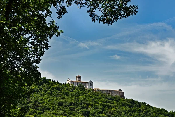 Assisi Ιταλία Βασιλική Του Αγίου Φραγκίσκου Και Sacro Convento Friary — Φωτογραφία Αρχείου