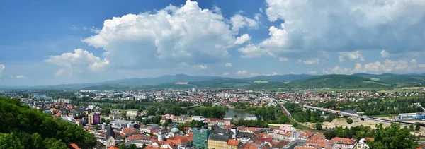 Panorama Trencin Ciudad Eslovaquia Región Povazie Europa — Foto de Stock