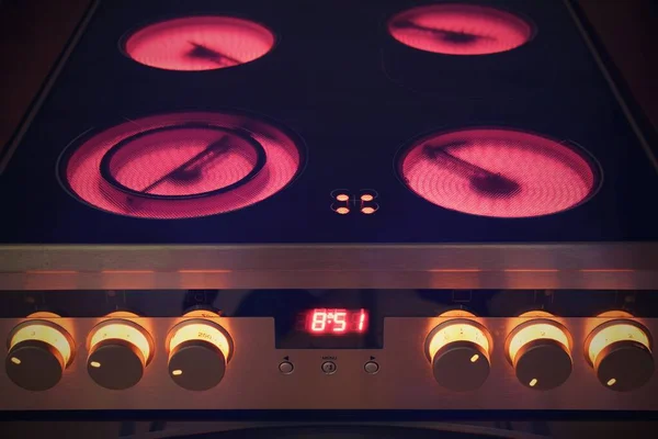 Elektrische Keramische Kookplaat Keuken — Stockfoto
