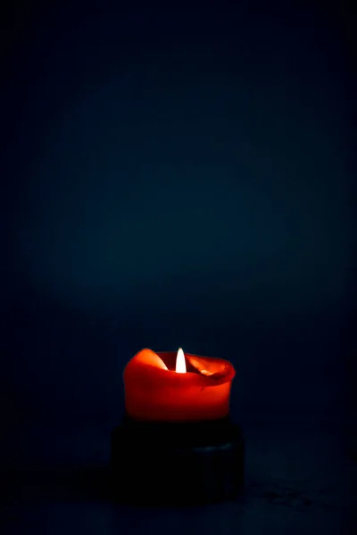 Red Holiday Candle Dark Background Luxury Branding Design Decoration Christmas — Stock fotografie