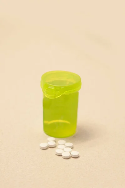 Farmaceutische Pillen Flessen Gezondheidszorgconcept — Stockfoto