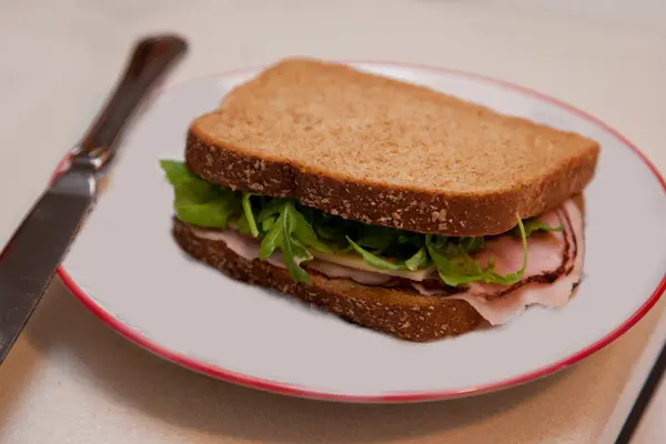 Delicious Sandwich Unhealthy Food Concept — Stock Photo, Image