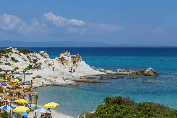 Kavourotripes Beach Chalkidiki Grækenland - Stock-foto