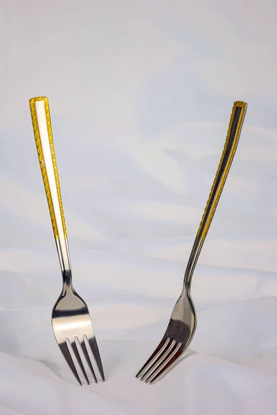Close View New Forks Cutlery — Stock Photo, Image