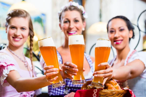 Group People Wheat Beer Bavarian Pub — Stock Photo, Image