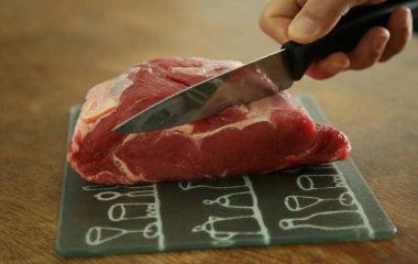 çiğ et yakın çekim