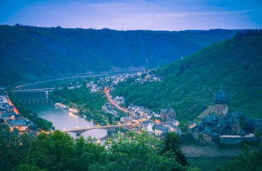 Cochem şehrinin Panoraması 