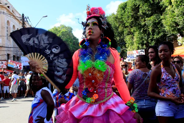 Dag Tid Fotograferad Gay Stolthet Parad Salvador — Stockfoto