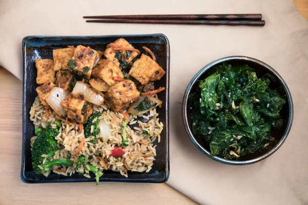 Vegan Asian Dinner Close — Stock Photo, Image