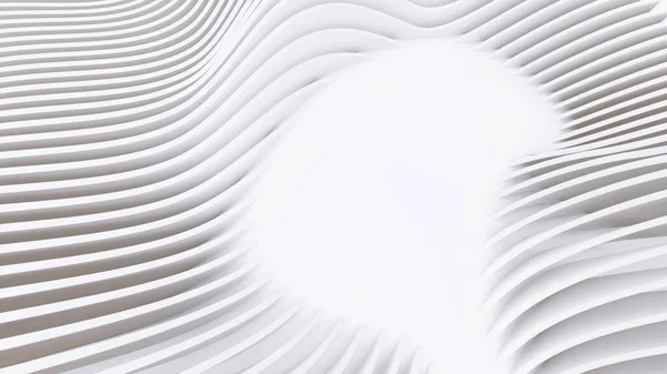 Abstract Curved Shapes White Circular Background — 图库照片