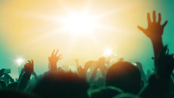 Concert Music Festival Celebrate Party People Rock Concert Crowd Happy — Foto Stock