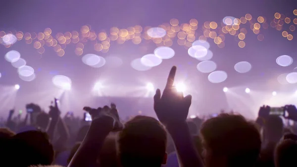 Concertmuziekfestival Feest Party People Rock Concert Mensen Gelukkig Vreugdevol Huilend — Stockfoto
