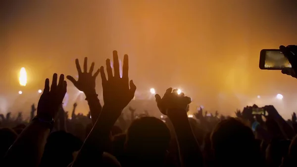 Konsertmusikfestival Och Fira Party People Rock Konsert Crowd Happy Och — Stockfoto