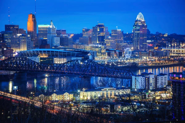 Plan Panoramique Cincinnati Nuit — Photo