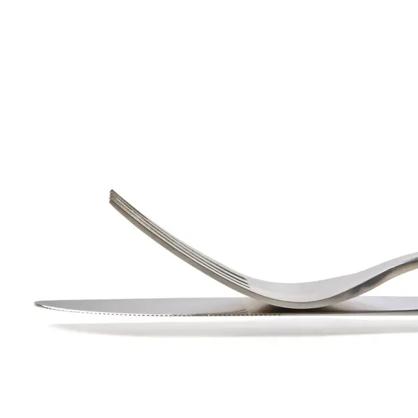 Cutlery Set White Background — Stock Photo, Image