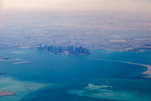 Панорама Дохи — стоковое фото