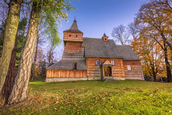 Деревянная Церковь Святого Мартина Гривальде — стоковое фото
