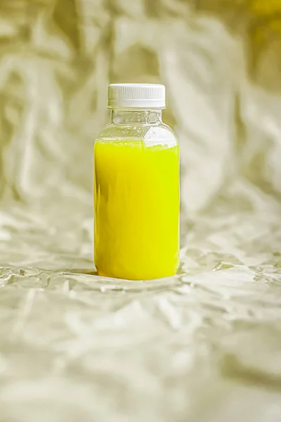 Succo Lime Limone Fresco Bottiglia Plastica Riciclabile Ecologica Imballaggio Bevanda — Foto Stock