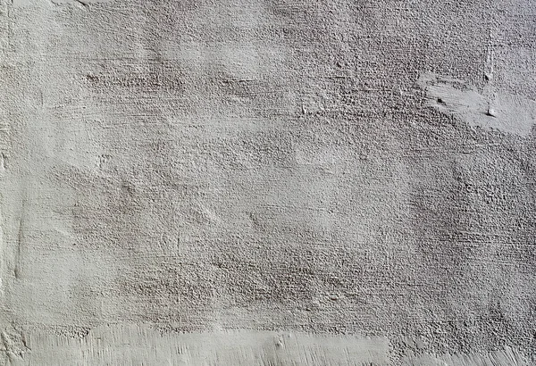 Mur Extérieur Plâtré Blanc Gris Fortement Texturé — Photo