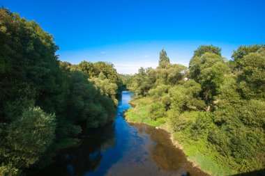 The River Jagst in Hohenlohe, Baden-Wrttemberg, Germany