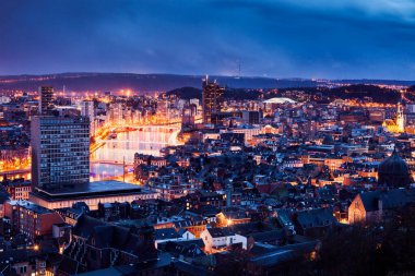 Liege şehrinin Panoraması