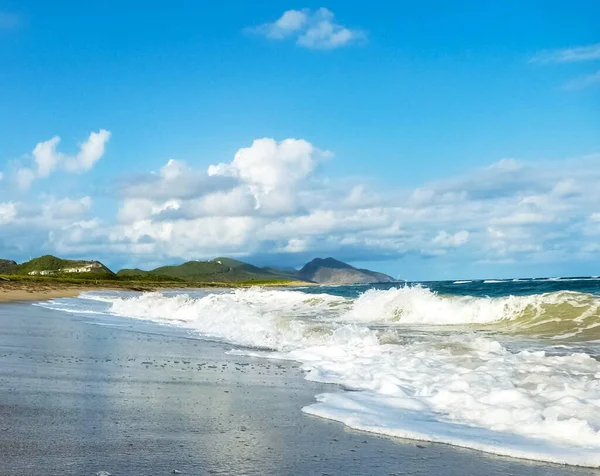 Picturesque seaside scenery with mountains on background, Saint Kitts and Nevis