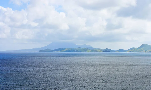 Majestic view of seaside scenery with mountains on background, Saint Kitts and Nevis