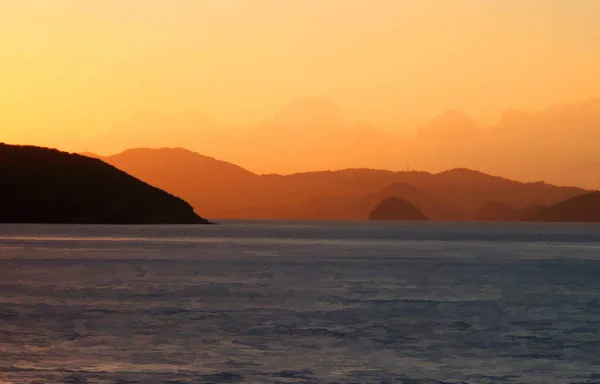 Picturesque peaceful sunset scene by the sea, Saint Kitts and Nevis