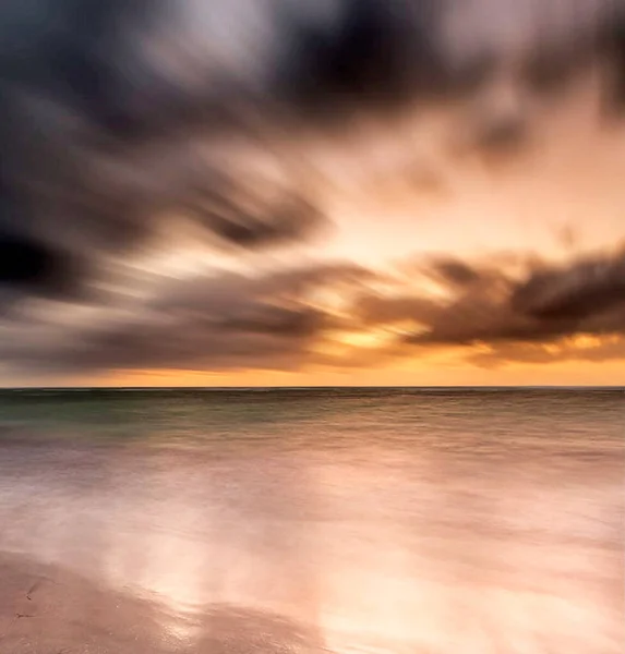 圣卢西亚 海上自然日落的景象 — 图库照片