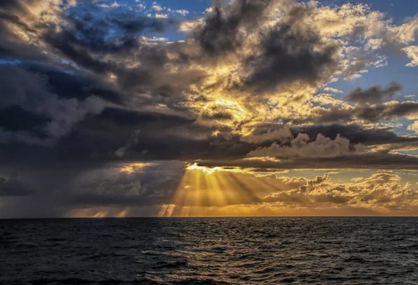 Θέα Στη Θάλασσα Κατά Διάρκεια Του Ηλιοβασιλέματος Άγιος Βικέντιος Και — Φωτογραφία Αρχείου