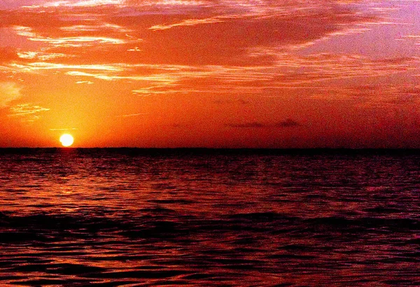 Zeezicht Bij Zonsondergang Saint Vincent Grenadines Foto — Stockfoto