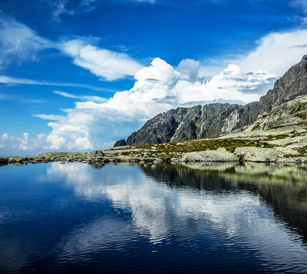 Karlı dağların manzarası