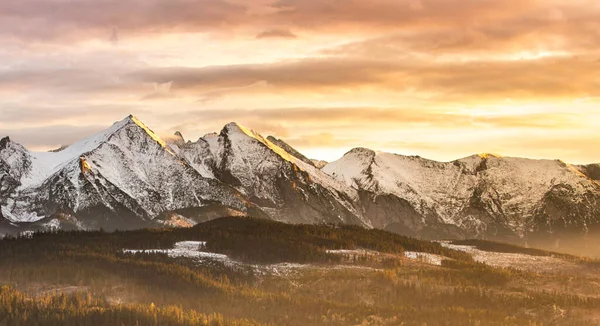 Mountain View Při Západu Slunce — Stock fotografie