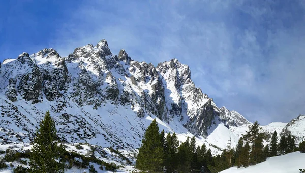 Landskap Snöiga Berg — Stockfoto