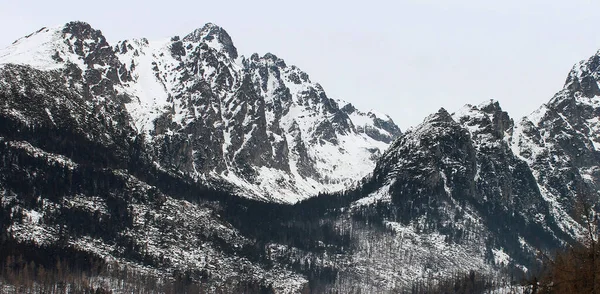 Τοπίο Χιονισμένα Βουνά — Φωτογραφία Αρχείου