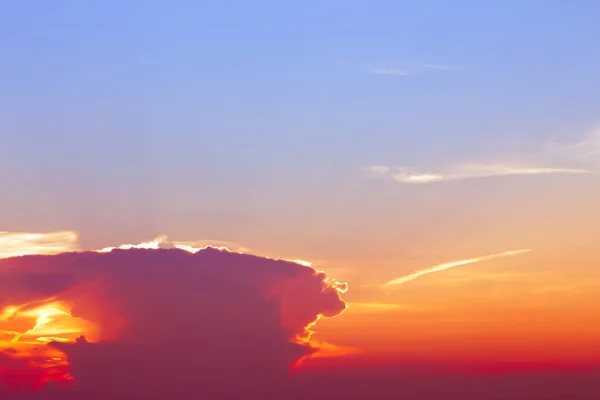 Zonsondergang Bewolkte Hemel — Stockfoto
