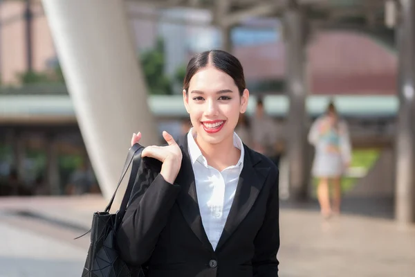Young Business Woman Blurred Background — Stock Photo, Image