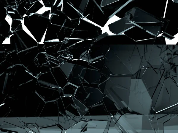 Glassplitter Zerbrochen Oder Rissig Auf Weiß — Stockfoto