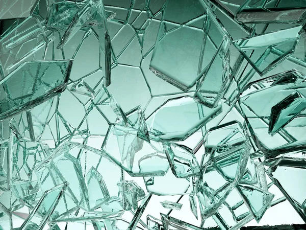 透明玻璃破碎或破裂的碎片 — 图库照片