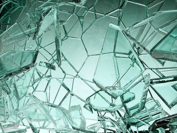 Bitar Genomskinligt Glas Trasig Eller Sprucken — Stockfoto