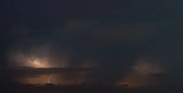 Lightning Storm Mediterranean Sea — Stockfoto