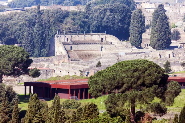 Руины Помпеи Вид Сверху — стоковое фото