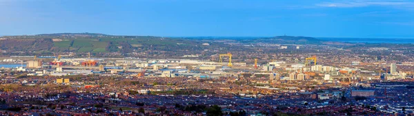 Antenowe Panoramę Belfast — Zdjęcie stockowe