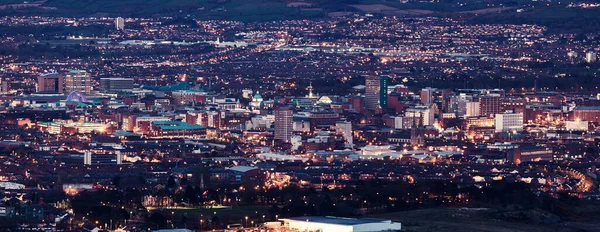 Antenowe Panoramę Belfast — Zdjęcie stockowe